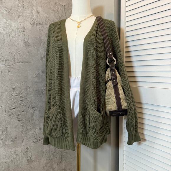 Green Maurice Knit Fall Cardigan - Picture 2 of 7